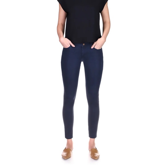 DL1961 Emma Leggings Dark Wash Skinny Jeans Size 26, Premium Denim Jegging, EUC - Picture 1 of 15